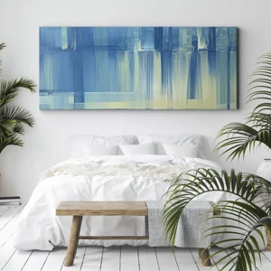 Canvas picture - Composition In Turquoise - 90x30 cm