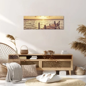 Canvas picture - Golden Land of Tranquility - 90x30 cm