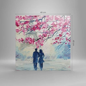 Canvas picture - Romantic Walk - 40x40 cm