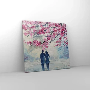 Canvas picture - Romantic Walk - 40x40 cm