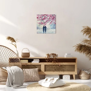 Canvas picture - Romantic Walk - 40x40 cm