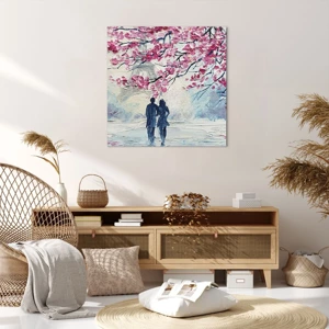 Canvas picture - Romantic Walk - 70x70 cm