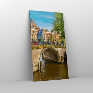 Canvas picture - Spring over the Canal - 65x120 cm