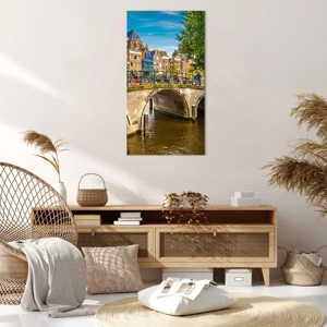 Canvas picture - Spring over the Canal - 65x120 cm