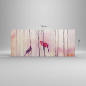 Canvas picture - Tale of a Pink Forest - 120x50 cm