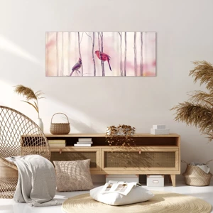 Canvas picture - Tale of a Pink Forest - 120x50 cm