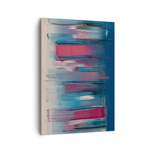 Canvas picture - Vertical Composition In Blue And Red - 50x70 cm