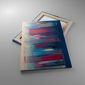 Canvas picture - Vertical Composition In Blue And Red - 50x70 cm