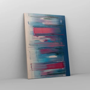 Canvas picture - Vertical Composition In Blue And Red - 50x70 cm