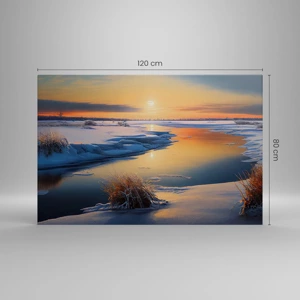 Canvas picture - Winter Sunset - 120x80 cm