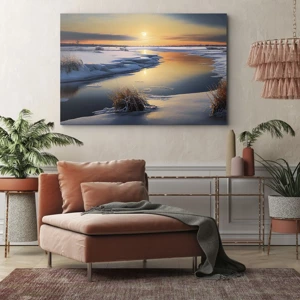 Canvas picture - Winter Sunset - 120x80 cm