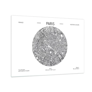 Glass picture - Anatomy of Paris - 70x50 cm