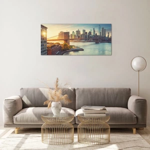 Glass picture - Big City Dawn - 100x40 cm