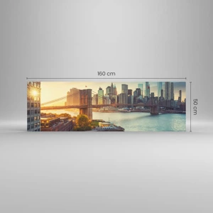 Glass picture - Big City Dawn - 160x50 cm