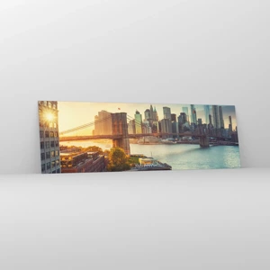 Glass picture - Big City Dawn - 160x50 cm