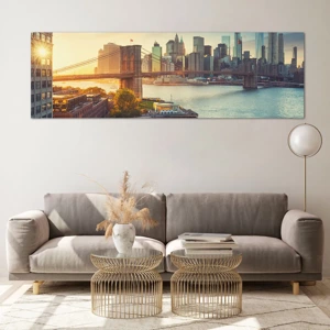 Glass picture - Big City Dawn - 160x50 cm