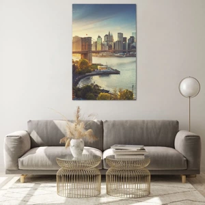 Glass picture - Big City Dawn - 80x120 cm