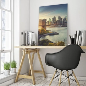 Glass picture - Big City Dawn - 80x120 cm