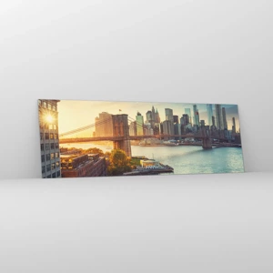 Glass picture - Big City Dawn - 90x30 cm