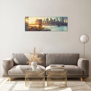 Glass picture - Big City Dawn - 90x30 cm