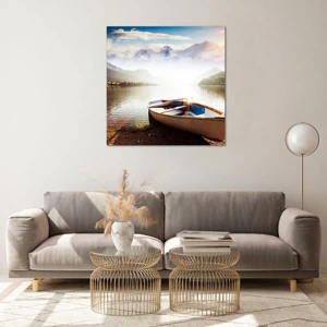 Glass picture - By the Great, Clear Waters - 70x70 cm