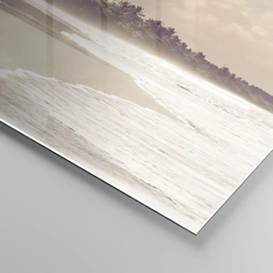 Glass picture - Caress of the Waves - 100x40 cm