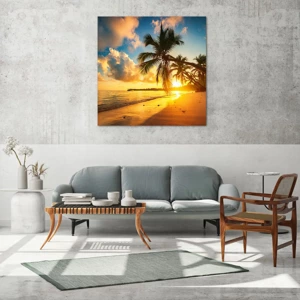 Glass picture - Caribbean Dream - 30x30 cm