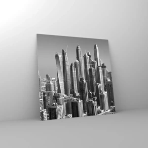 Glass picture - City over a Desert - 40x40 cm