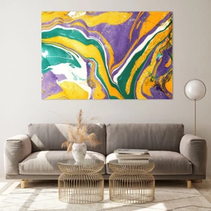 Glass picture - Colour Waves - 120x80 cm