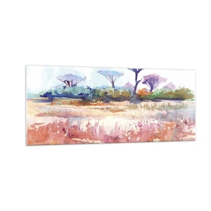 Glass picture - Colour of Savannah - 100x40 cm