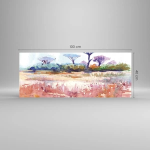 Glass picture - Colour of Savannah - 100x40 cm