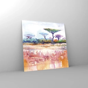 Glass picture - Colour of Savannah - 50x50 cm