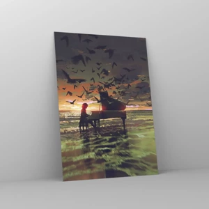 Glass picture - Concert for Piano and Waves - 50x70 cm