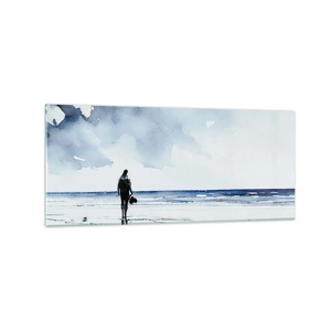 Glass picture - Conversation with the Sea - 120x50 cm