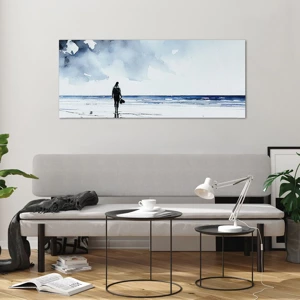 Glass picture - Conversation with the Sea - 120x50 cm