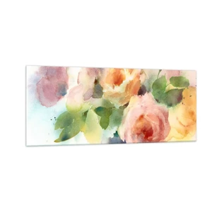 Glass picture - Delicate Like Watercolour - 100x40 cm