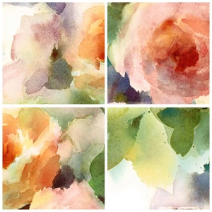 Glass picture - Delicate Like Watercolour - 100x40 cm