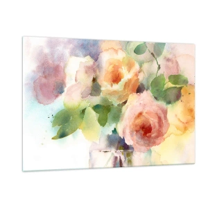 Glass picture - Delicate Like Watercolour - 120x80 cm