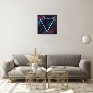 Glass picture - Disco Style Garden - 40x40 cm