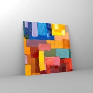 Glass picture - Each Different, All Colourful - 30x30 cm