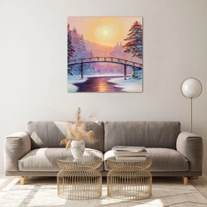 Glass picture - Four Seasons - Winter - 70x70 cm