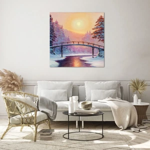 Glass picture - Four Seasons - Winter - 70x70 cm