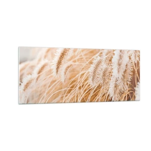 Glass picture - Golden Rustling of Grass - 100x40 cm