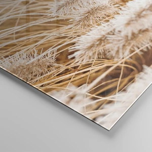 Glass picture - Golden Rustling of Grass - 100x40 cm