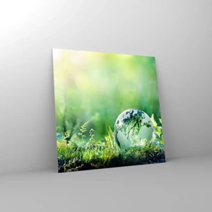 Glass picture - Green Planet - 70x70 cm