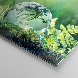 Glass picture - Green Planet - 70x70 cm