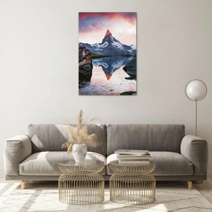 Glass picture - Heart of the Mountains Is Hot - 70x100 cm