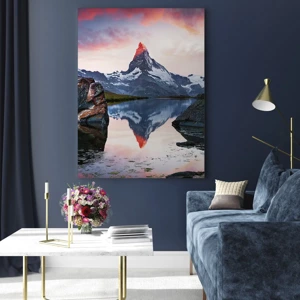 Glass picture - Heart of the Mountains Is Hot - 70x100 cm