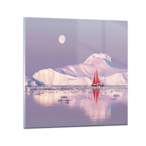 Glass picture - Heat of the Sail, Cold of the Ice - 70x70 cm