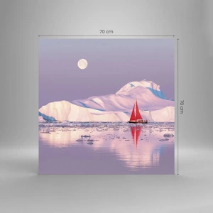 Glass picture - Heat of the Sail, Cold of the Ice - 70x70 cm